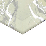 25 pcs 8.5" Hexagon Paper Salad Plates with Marble Design - Disposable Tableware