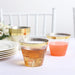 25 pcs 9 oz. Clear with Gold Rim Plastic Cups - Disposable Tableware PLST_CU0036_CLGD
