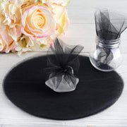 25 pcs 9" wide Tulle Circles for Wedding Favors - Black TUL_9CIR_BLK