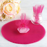 25 pcs 9" wide Tulle Circles for Wedding Favors - Fuchsia TUL_9CIR_FUSH