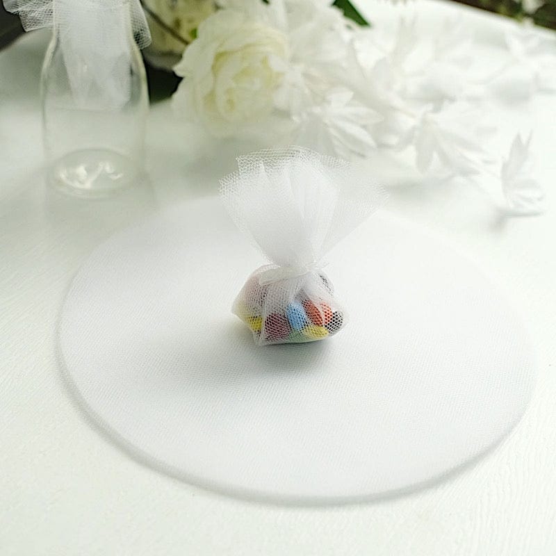 25 pcs 9" wide Tulle Circles for Wedding Favors