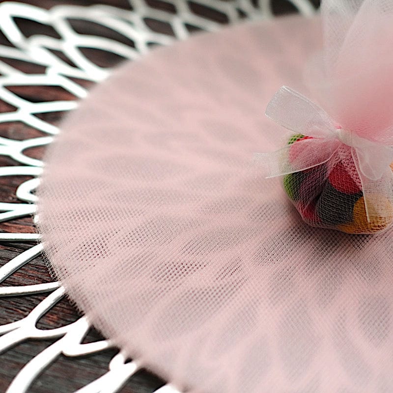 25 pcs 9" wide Tulle Circles for Wedding Favors
