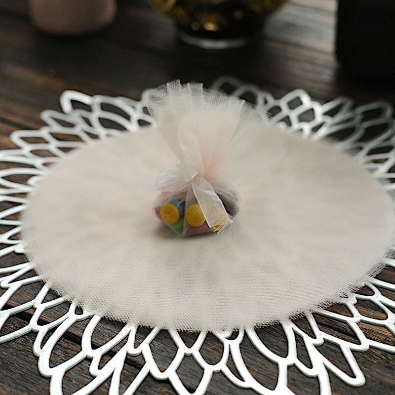 25 pcs 9" wide Tulle Circles for Wedding Favors