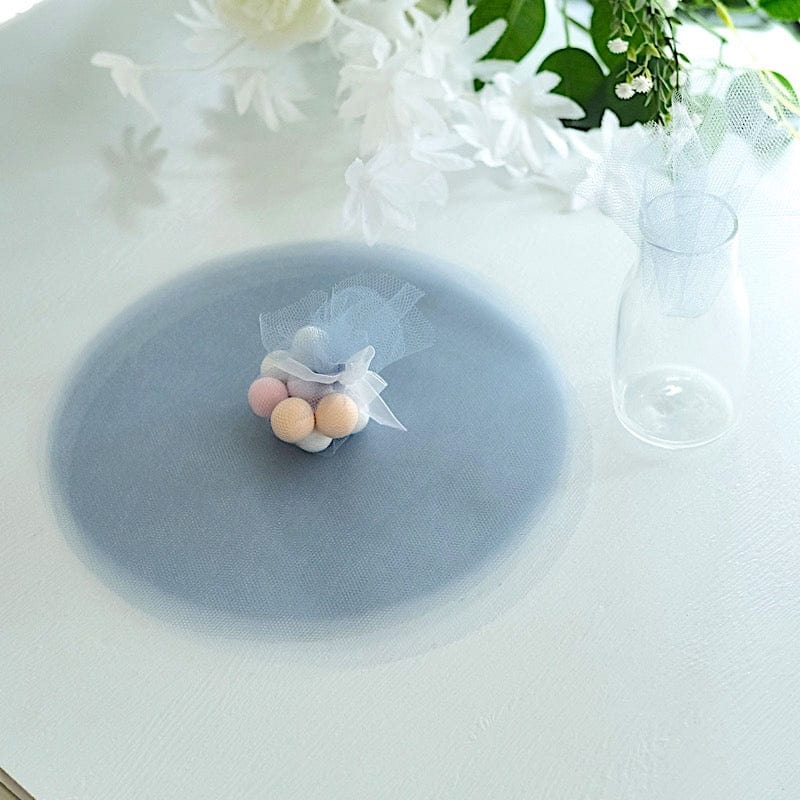 25 pcs 9" wide Tulle Circles for Wedding Favors