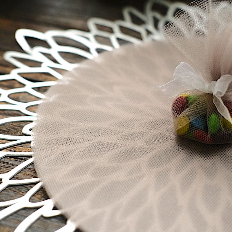 25 pcs 9" wide Tulle Circles for Wedding Favors