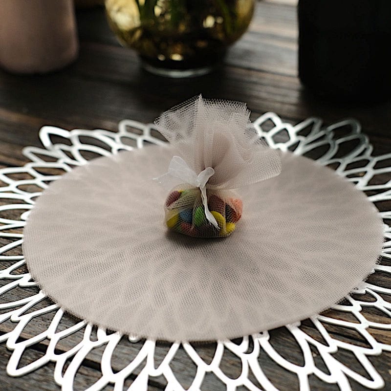 25 pcs 9" wide Tulle Circles for Wedding Favors