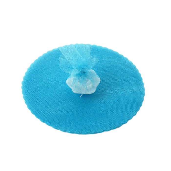 25 pcs 9" wide Tulle Circles for Wedding Favors - Turquoise TUL_9CIR_TURQ