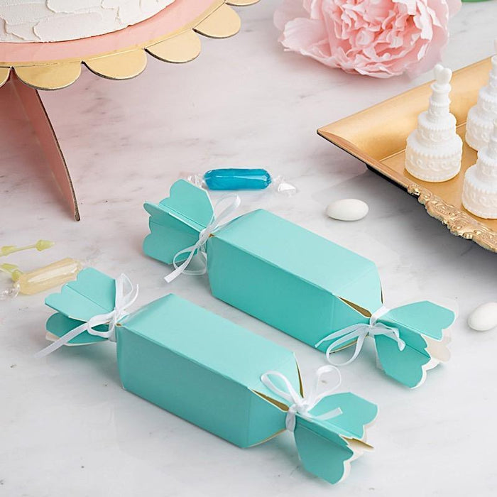25 pcs Candy Wedding Favor Boxes with Satin Ribbons