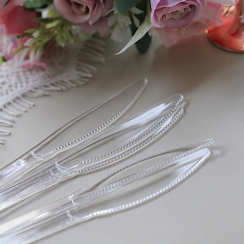 25 pcs Clear Disposable Tableware