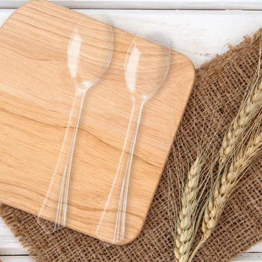 25 pcs Clear Disposable Tableware PLST_YY21_CLR