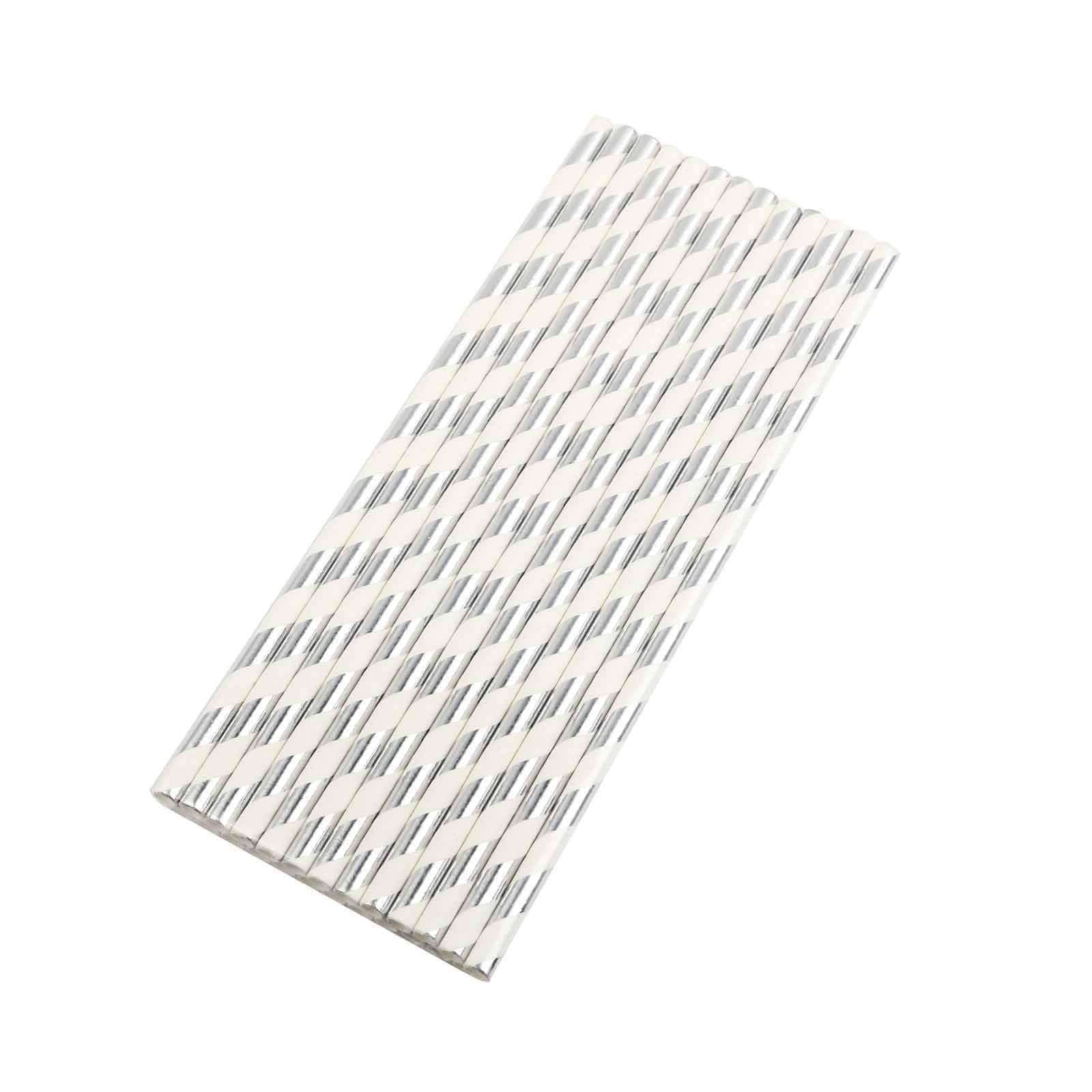 25 pcs Decorative Striped Party Paper Straws