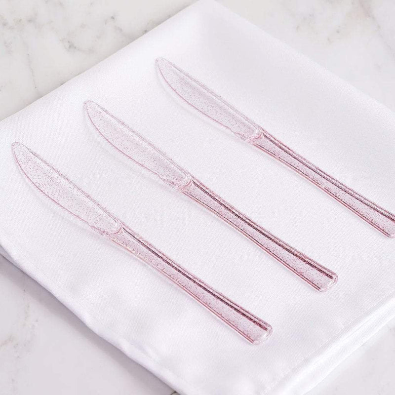 25 pcs Glittered Dinner Knives - Disposable Tableware