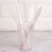 25 pcs Glittered Dinner Knives - Disposable Tableware