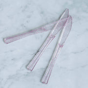 25 pcs Glittered Dinner Knives - Disposable Tableware