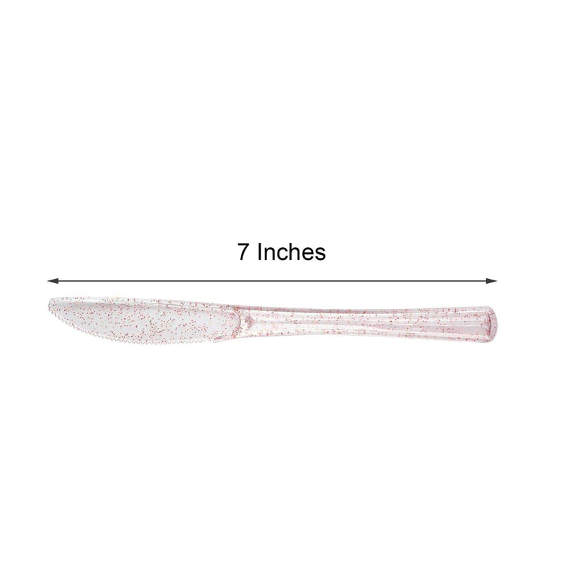 25 pcs Glittered Dinner Knives - Disposable Tableware