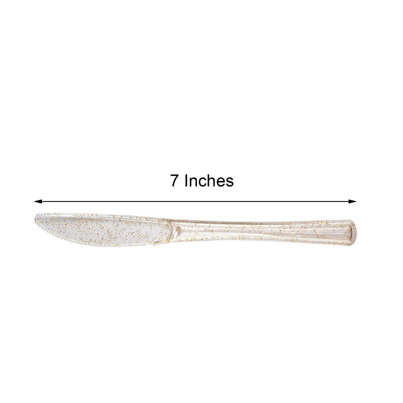 25 pcs Glittered Dinner Knives - Disposable Tableware