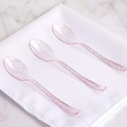 25 pcs Glittered Dinner Spoons - Disposable Tableware PLST_YY35_046