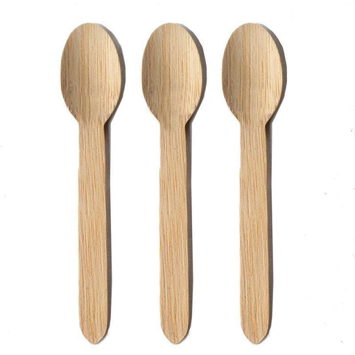 25 pcs Natural Sustainable Bamboo Spoons - Disposable Tableware BIRC_F041