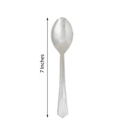 25 pcs Silver Dinner Spoons - Disposable Tableware PLST_YY18_SILV