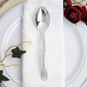 25 pcs Silver Dinner Spoons - Disposable Tableware PLST_YY18_SILV