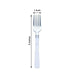 25 pcs Silver with White Handles Disposable Tableware