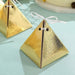 25 Pyramid Wedding Favor Boxes with Satin Ribbons BOX_PYRM_GOLD