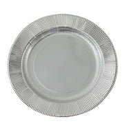 25 Round 13" Disposable Paper Charger Plates with Metallic Rim