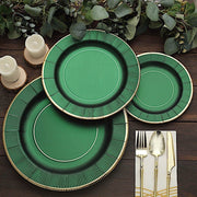 25 Round 13" Disposable Paper Charger Plates with Metallic Rim