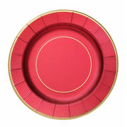 25 Round 13" Disposable Paper Charger Plates with Metallic Rim DSP_CHRG_R0011_BURG