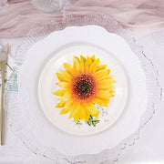 25 Round Paper Plates with Sunflower Design - Disposable Tableware DSP_PPR0006_7_SUN