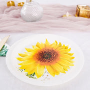 25 Round Paper Plates with Sunflower Design - Disposable Tableware DSP_PPR0006_7_SUN