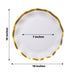 25 Round Wavy Rim Dinner Salad Plates - Disposable Tableware