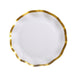 25 Round Wavy Rim Dinner Salad Plates - Disposable Tableware DSP_PPR0018_10_WHGD