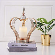 25" tall Metal Crown Stand with Glass Votive Candle Holder - Gold CHDLR_CAND_031_M_GOLD