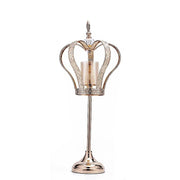 25" tall Metal Crown Stand with Glass Votive Candle Holder - Gold CHDLR_CAND_031_M_GOLD