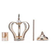 25" tall Metal Crown Stand with Glass Votive Candle Holder - Gold CHDLR_CAND_031_M_GOLD