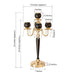 25" tall Metallic Votive Candle Holders with Clear Crystals - Gold and Black CHDLR_CAND_017_GDBLK