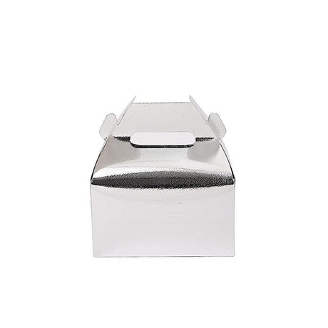 25 Tote Party Favor Boxes Party Treats Candy Gift Holders BOX_6X5_TOTE04_SILV