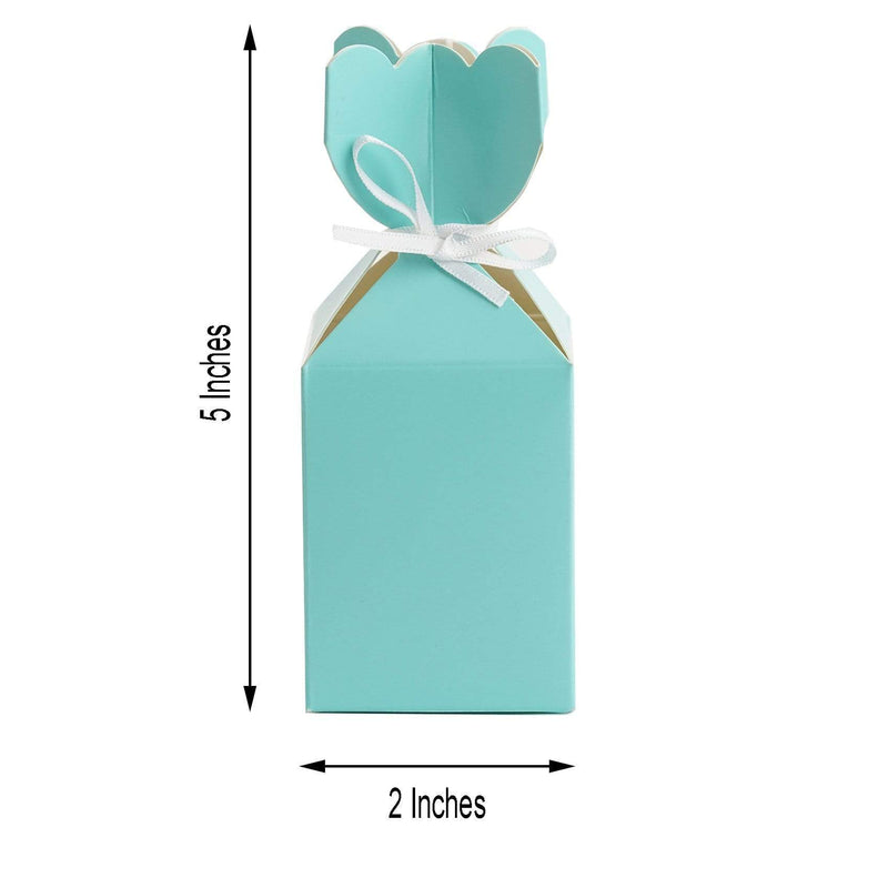 25 Vase Wedding Favor Boxes with Satin Ribbons