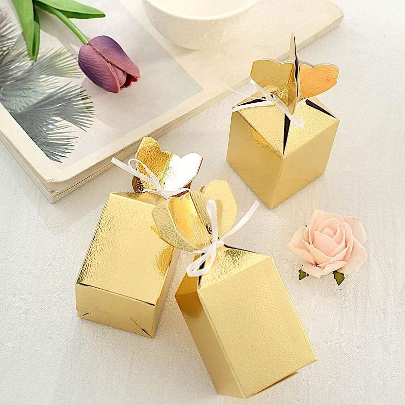 25 Vase Wedding Favor Boxes with Satin Ribbons