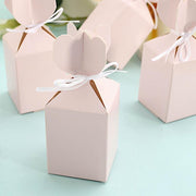 25 Vase Wedding Favor Boxes with Satin Ribbons