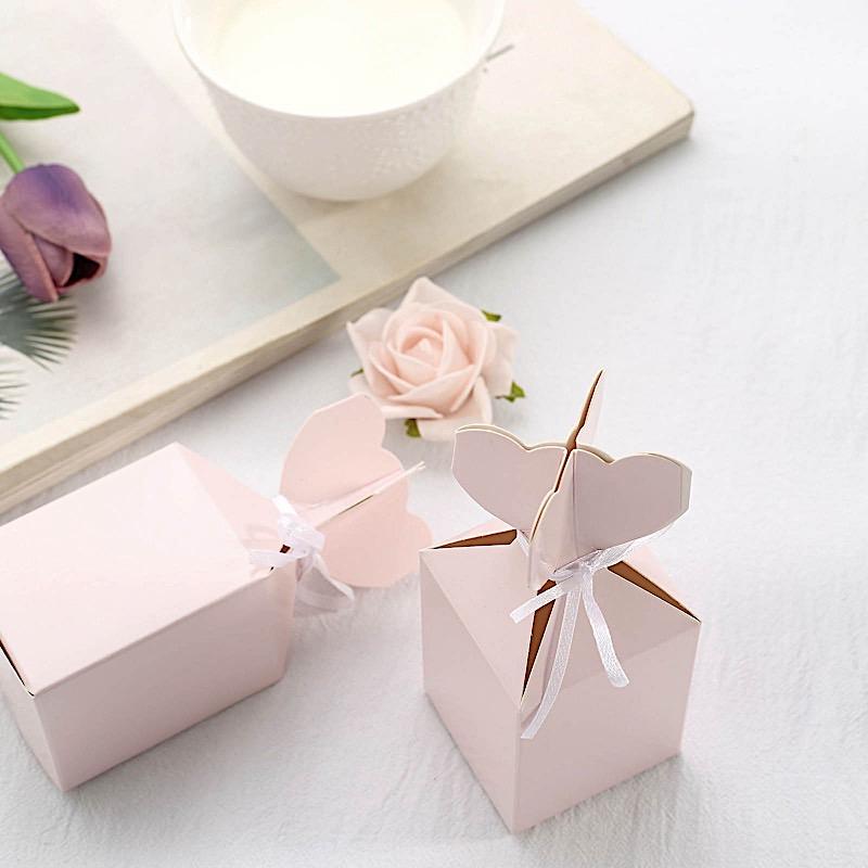 25 Vase Wedding Favor Boxes with Satin Ribbons