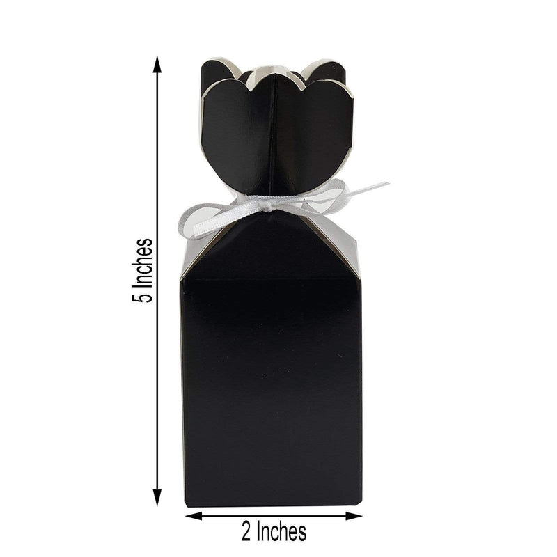 25 Vase Wedding Favor Boxes with Satin Ribbons