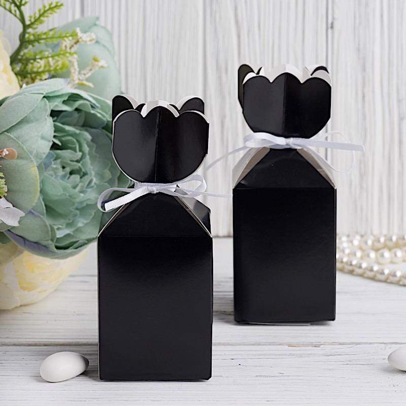 25 Vase Wedding Favor Boxes with Satin Ribbons