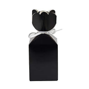 25 Vase Wedding Favor Boxes with Satin Ribbons BOX_FLO_BLK