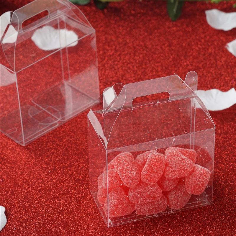 25 CLEAR Plastic FAVOR BOXES 4x4x2 Wedding Party Decorations