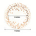 25 White Round Paper Plates with Rose Gold Polka Dots - Disposable Tableware