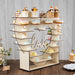 26" Heart Shaped 8 layer Double Sided Wood Cupcake Dessert Stand - Natural CAKE_WOD015_NAT
