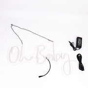 26" long LED Oh Baby Neon Light Sign - Warm White LED_NEOSIGN01_BABY_CLR