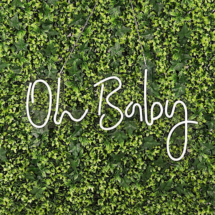 26" long LED Oh Baby Neon Light Sign - Warm White LED_NEOSIGN01_BABY_CLR